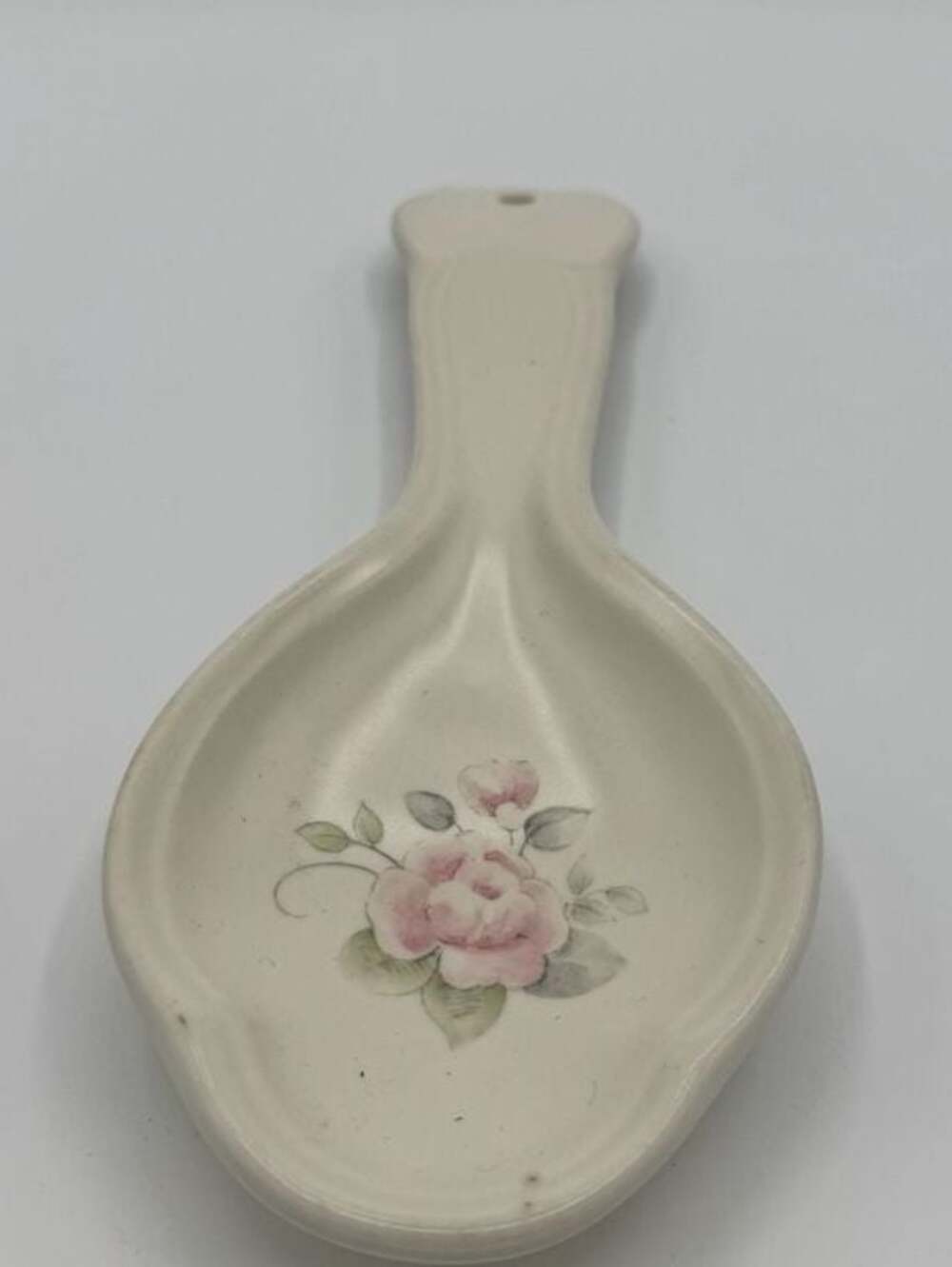Pfaltzgraff Tea Rose Stoneware Spoon Rest
